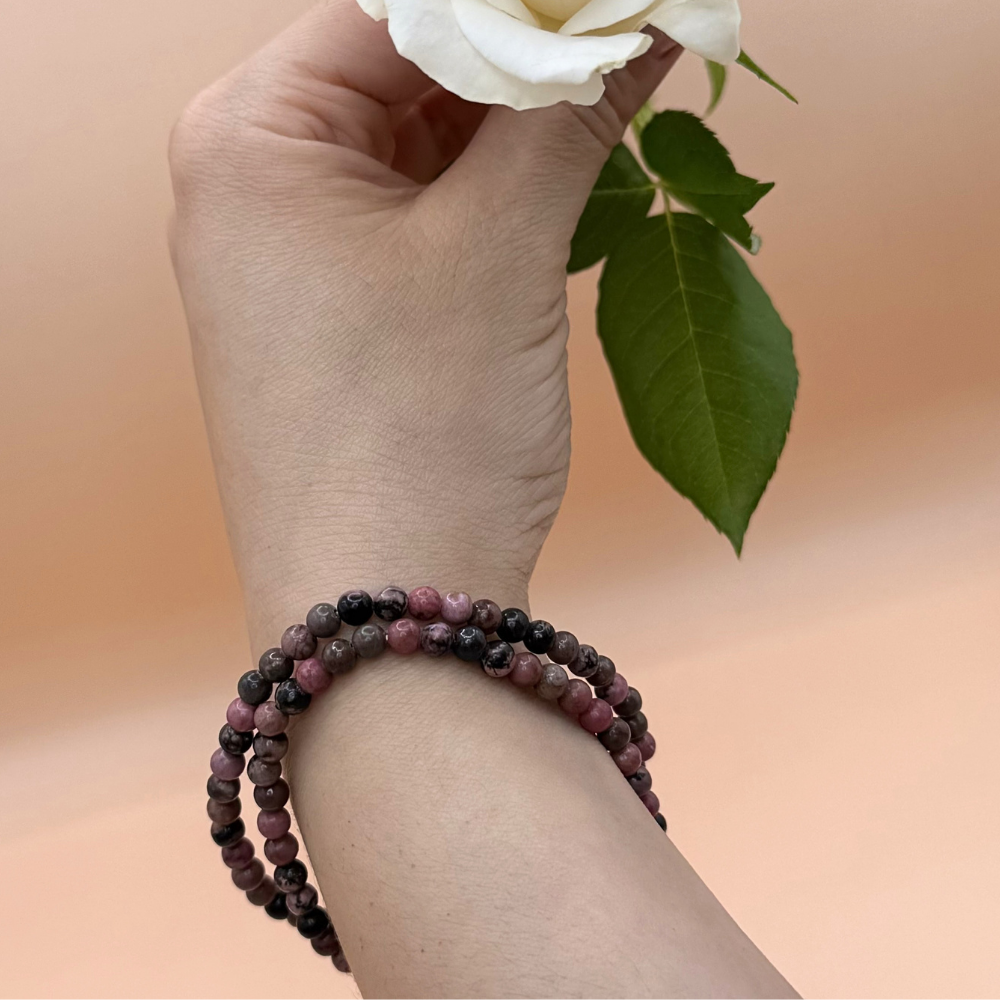 Armband rodonit 4 mm