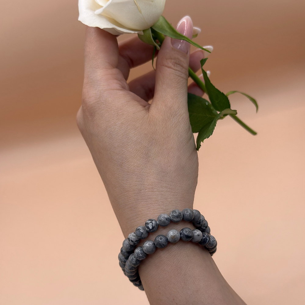 Armband picasso jaspis 6 mm