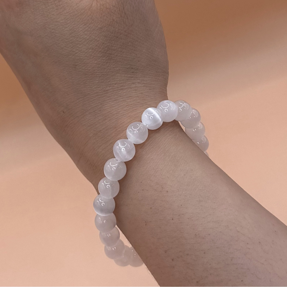 Armband selenit 8 mm