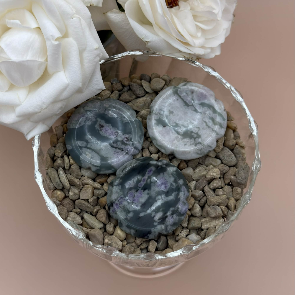 Worry stone lucky jade blomma