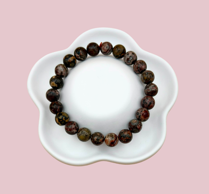 Armband leopard jaspis 8 mm