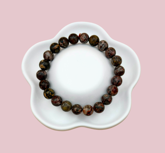 Armband leopard jaspis 8 mm