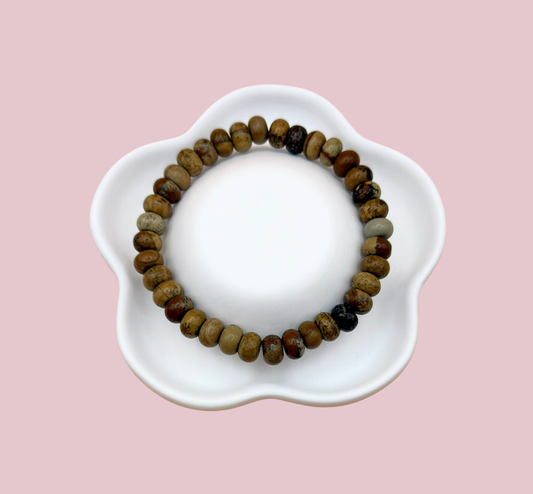 Armband bild jaspis 8 mm