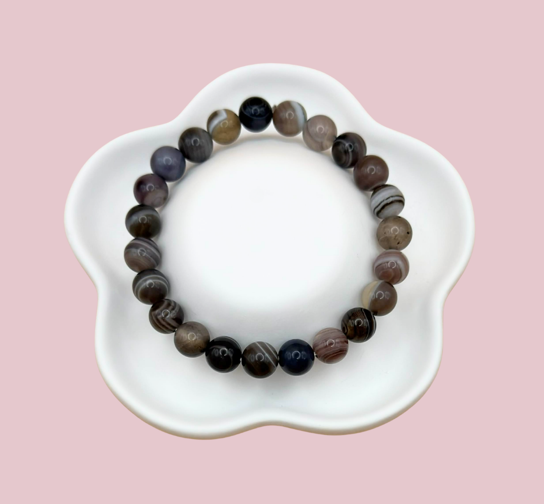 Armband botswana agat 8 mm