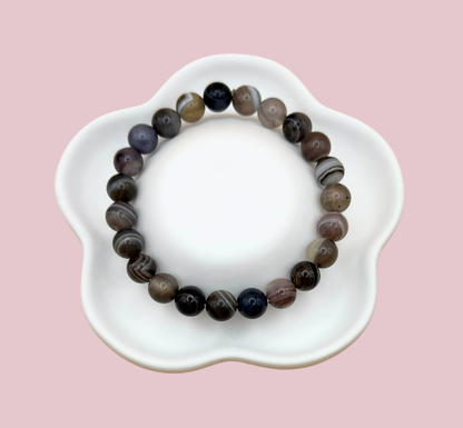 Armband botswana agat 8 mm