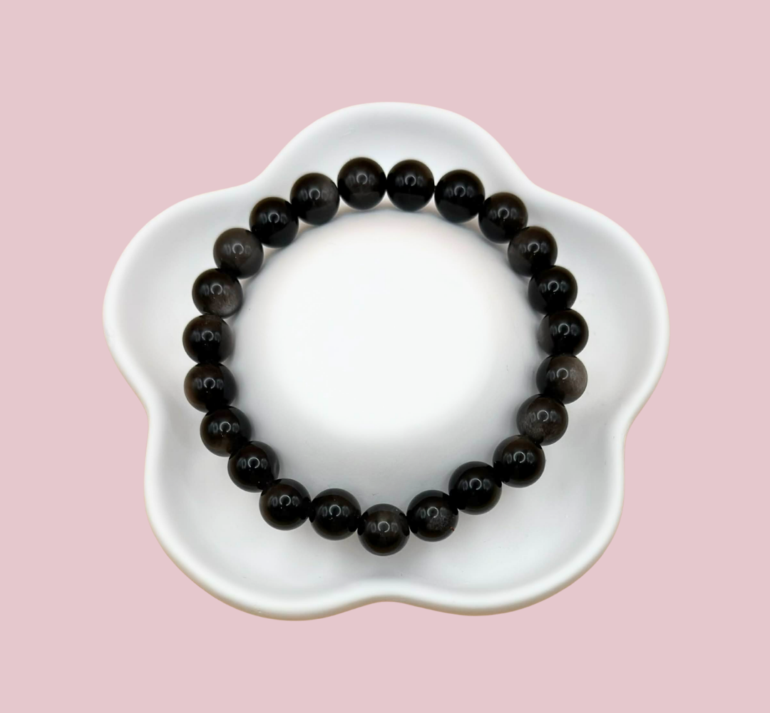 Armband silverobsidian 8-9 mm