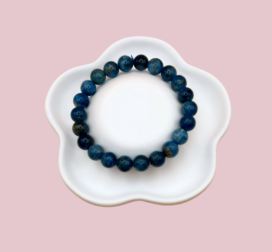 Armband blå apatit 8 mm