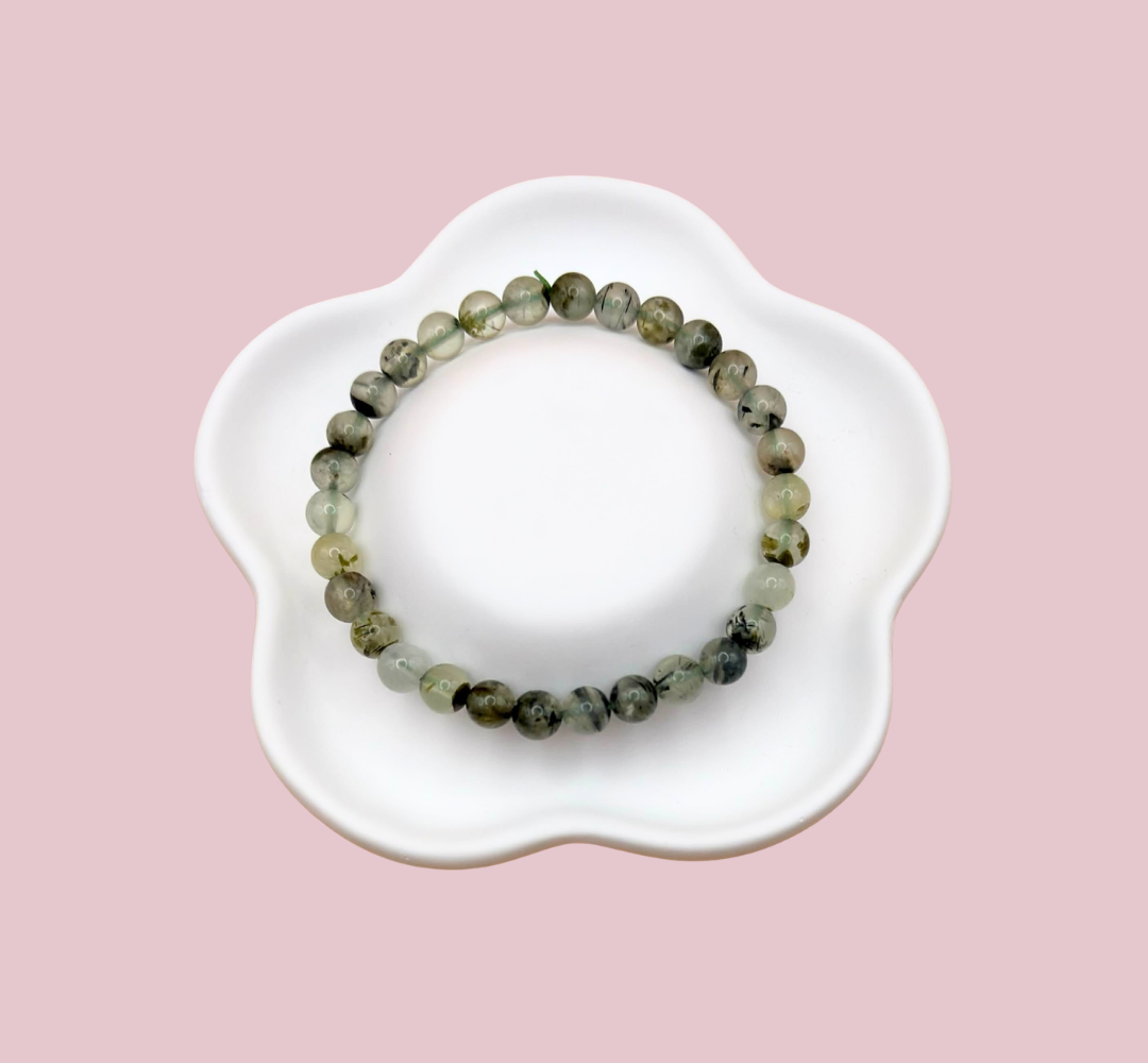 Armband prehnit 6 mm