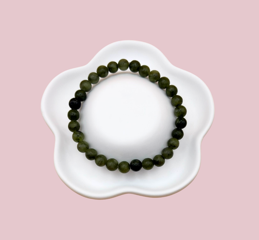 Armband grön jade 6 mm