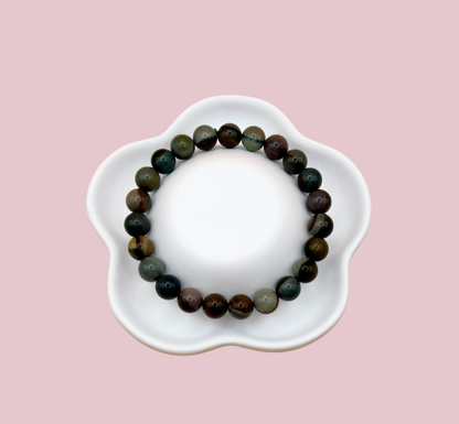 Armband polykrom jaspis 8 mm