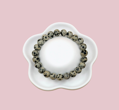 Armband dalmatinerjaspis 8 mm