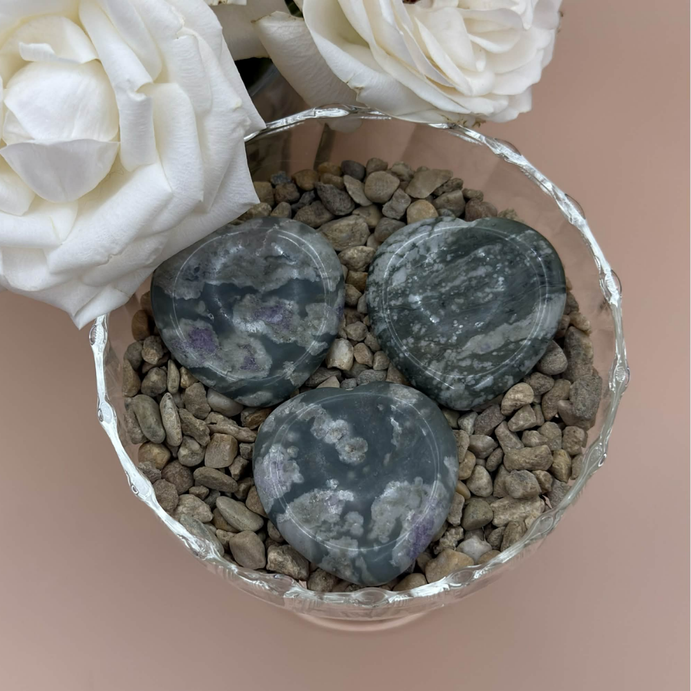 Worry stone lucky jade hjärta