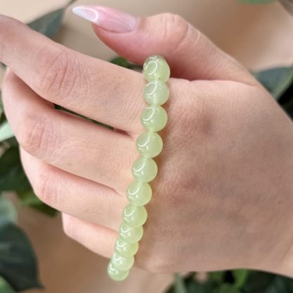 Armband grön kalcit 8 mm