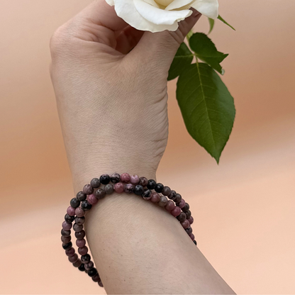 Armband rodonit 4 mm