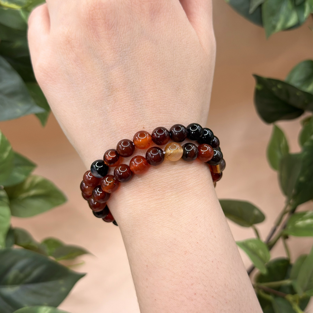 Armband sardonyx 8 mm