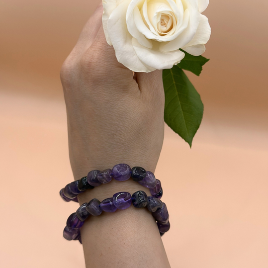 Armband ametist ca 6 mm