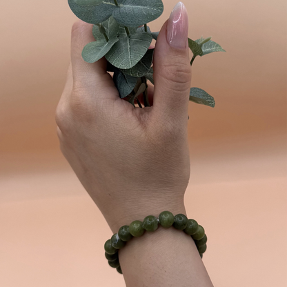 Armband grön jade 8 mm