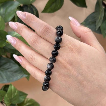 Armband silverobsidian 8-9 mm
